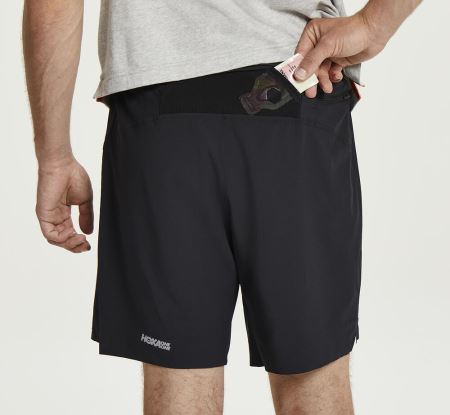 Hoka One One Glide 7" Short - Bermudas Homem Pretas | PT-eG7Fl7i